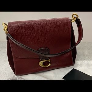 Coach Mixed Leather Snake Skin May Shoulder Bag